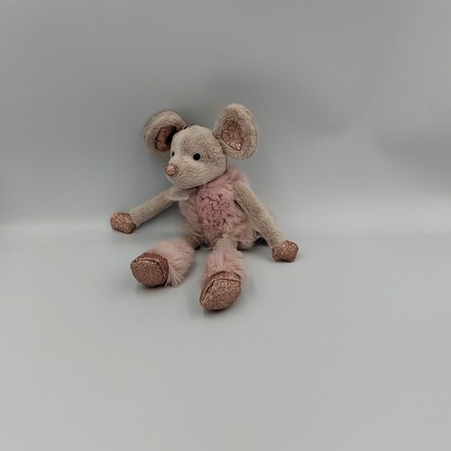 Doudou souris beige rose