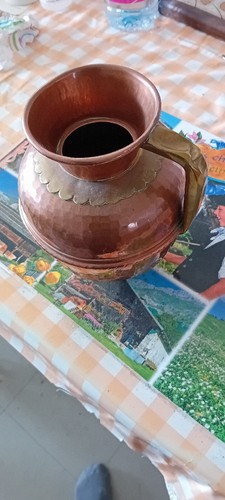 Vase cuivre rouge martelé - rouge,