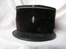 WW1/2/POST FRANCE KÉPI MILITAIRE FRANCAIS CORPS TYPE VELOUR NOIR  57 A IDENTIFIE