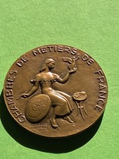 MÉDAILLE CHAMBRE DE METIER EN FRANCE PAR G. GUIRAUD EN BRONZE