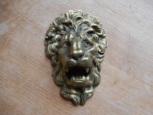 Tête lion bronze - lion, en