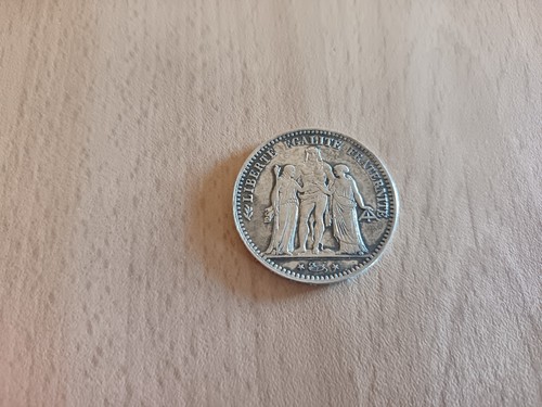 Piece argent francs - piece, 5