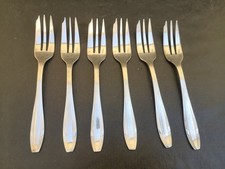 Christofle 6 fourchettes a gateaux modèle art deco a identifier Bon état d'usage