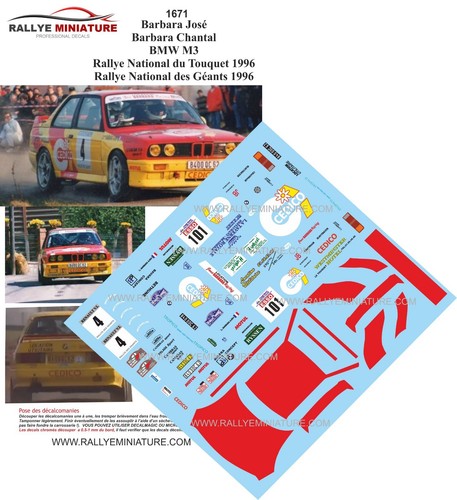 Decals ref 1671 bmw - ref,
