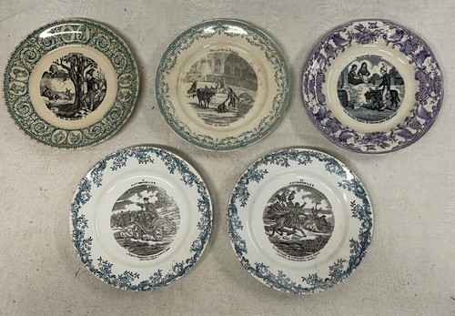 Lot assiettes parlantes - assiettes,