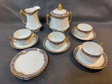 Pièces de service à thé ou café en porcelaine de Limoges UC France vintage