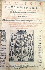 Livre ancien 1610 rituel - livre,