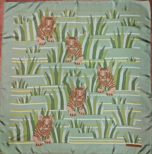Hermès foulard tigres dans - hermès, "tigres