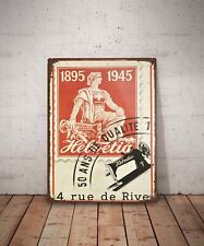 Plaque métal vintage Helvetia