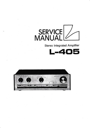 Manuel service pour luxman - service,