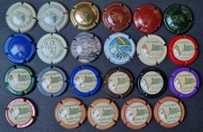 Lot lettre V3 - VALLEE DE LA MARNE / 23 CAPSULE PLAQUE DE MUSELET CHAMPAGNE