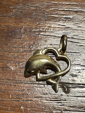 Bijoux Pendentif Dauphin et Coeur en Plaqué Or (9-15/1)