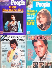 LOT DE 4 MAGAZINES PEOPLE AVEC ELVIS PRESLEY- USA - 1979/1985