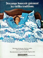  publicité Advertising 0422 1971  Descamps linge maison draps Primerose Bordier