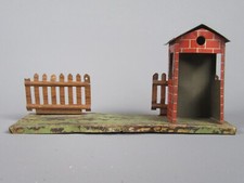 B925 Vintage JEP France Petit Passage à Niveau + Guérite Tôle Litho O Zéro