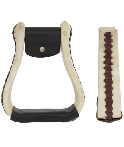 Etriers western cuir - etriers, brut