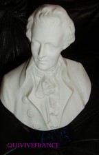 BUSTE DE MOZART EN BISCUIT & PORCELAINE - 28CM