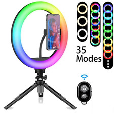 Selfie Soft Ring Light RGB with Tripod Stand Fill LED Ringlight Phone Photograph