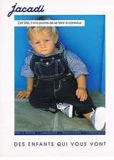 PUBLICITE ADVERTISING 074  1992  JACADI  pret à porter vetements enfants