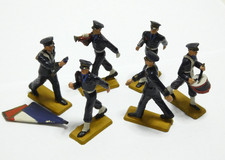 STARLUX LOT 6 SOLDATS MILITAIRE MARINS FRANCE 1/32 FIGURINE JOUET PLASTIQUE