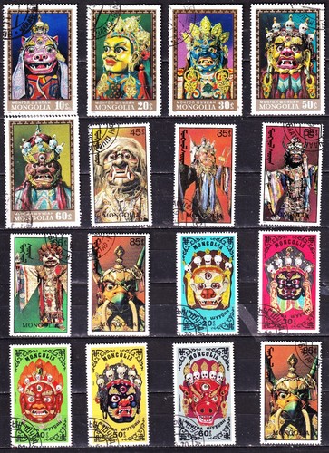 Mongolie 16 timbres - mongolie,,