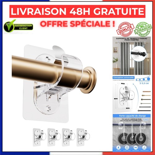 Support tringle rideaux - tringle,