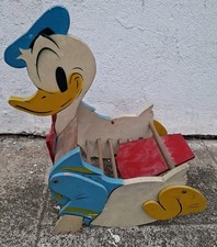 GyGy Donald à Bascule Walt Disney Product 1959 Bois Peint Jouet Ancien
