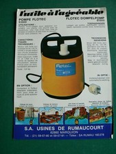  catalogue prospectus agricole : pompe UR flotec & dompelpomp