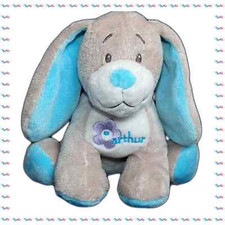 G - Doudou Peluche Chien Gris