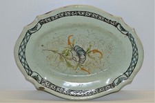 -ANCIEN PLAT CUL NOIR ORIGINE SUD OUEST XIXe avec petits éclats COLLECTION DECO