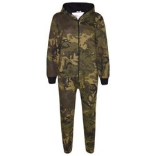 Combinaison En Fleece Camouflage Verte Pour Enfants