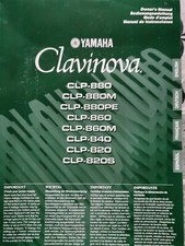 Notice Yamaha CLAVINOVA CLP 880