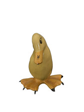 Canard jaune  en faïence de