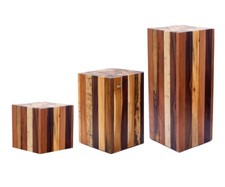 Table D'Appoint Table Basse Bois Bois Flotté Pouf Bloc De Bois Massif Stable