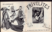 PARIS (XVIII°) SOUS-VETEMENTS "FRIVOLITES / PIGALLE BLANCHE" Catalogue vers 1950