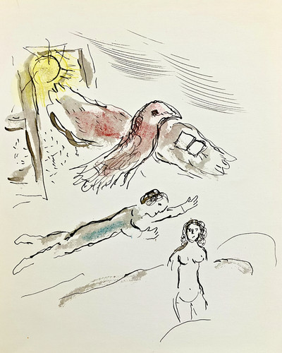 Lithographie marc chagall 1973 - lithographie,