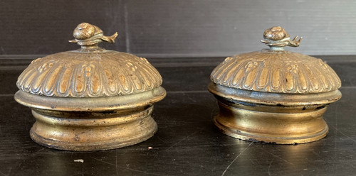 Paire montures bronze - montures, en