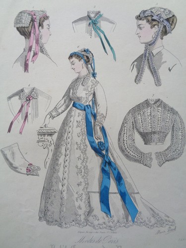 Gravure mode ancienne - de, 1867
