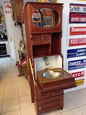 ANCIEN OBJET DE MARINE RARE MEUBLE DE TOILETTE CABINE NAVIRE PAQUEBOT  19 EME