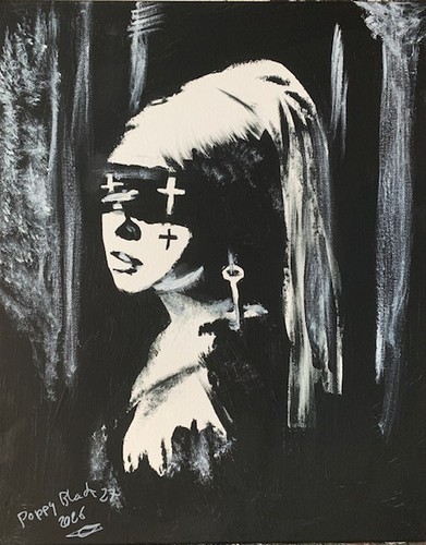 Tableau fille turban - "la, turban"