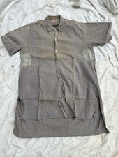 Ancienne Chemise Paysan Boutonnage Moitier Ouvrier 1930 Rayures Patchwork 