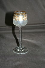 Verre à pied émaillé ancien - Décor Or