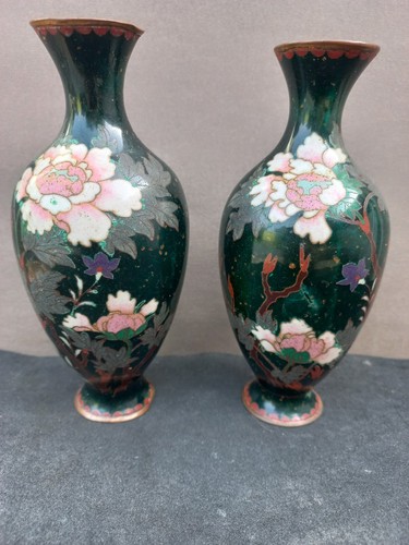 Paire vase chinois décor - paire,