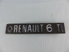 RENAULT 6 TL logo emblème sigle insigne monogramme hayon coffre en plastique