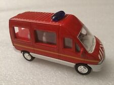 MINIATURE NOREV 3 INCHES PEUGEOT BOXER POMPIER TRES BON ETAT IDEM MAJORETTE