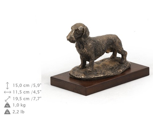 Teckel poil dur statue - poil,