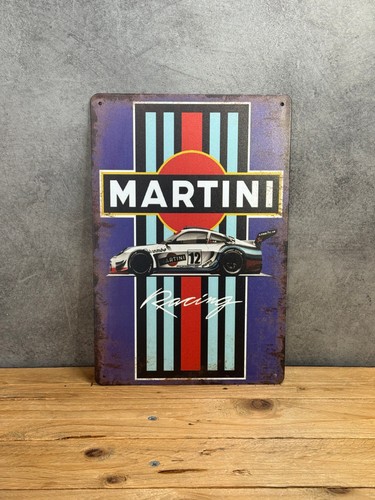 Plaque métal martini - plaque, porsche