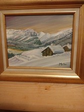 Tableau Montagne Neige HST