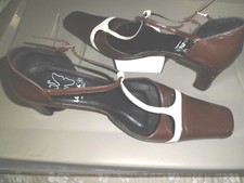 Escarpins babies salomés - , cuir