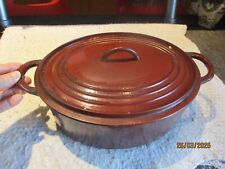 Fonte émaillée Ancien Gros Faitout Cocotte patine sans gravité